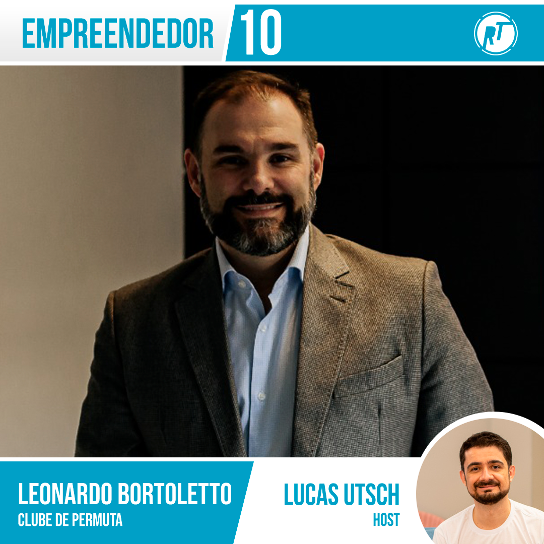 Leonardo Bortoletto discutindo empreendedorismo.